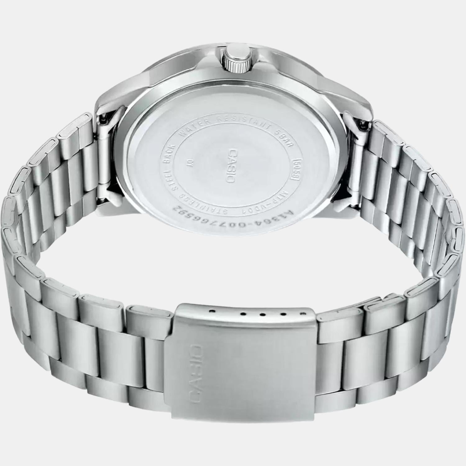 Enticer Men Quartz Blue Dial Analog Stainless Steel Watch A1364