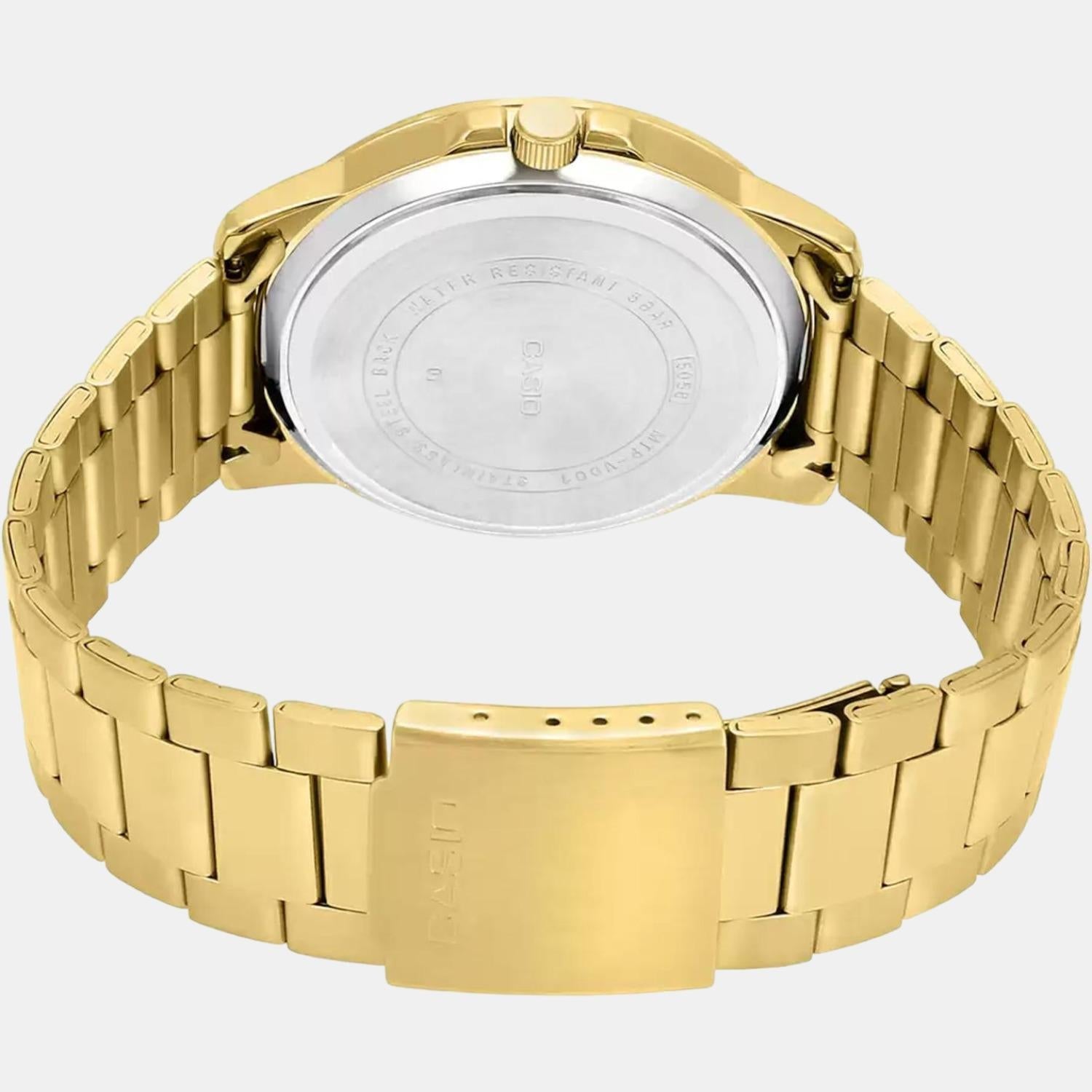 Enticer Men Quartz Gold Dial Analog Stainless Steel Watch A1368