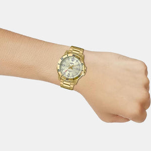 Enticer Men Quartz Gold Dial Analog Stainless Steel Watch A1368