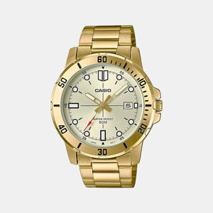 Enticer Men Quartz Gold Dial Analog Stainless Steel Watch A1368