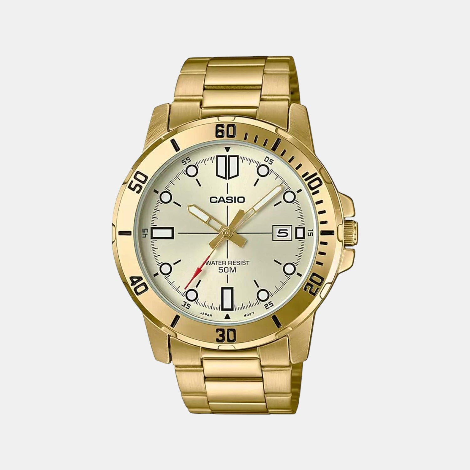 Enticer Men Quartz Gold Dial Analog Stainless Steel Watch A1368