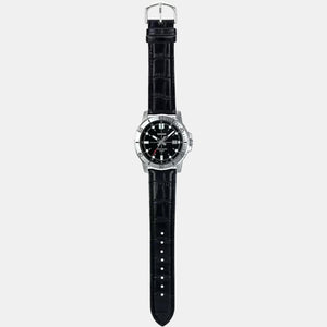 Enticer Men Quartz Black Dial Analog Leather Watch A1371