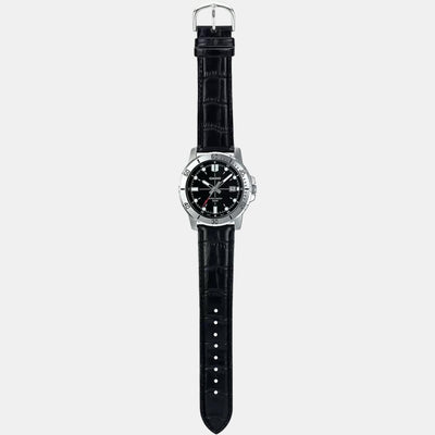 Enticer Men Quartz Black Dial Analog Leather Watch A1371