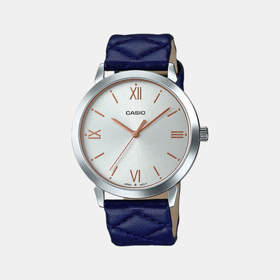 Enticer Women Quartz Silver Dial Analog Leather Watch A1482