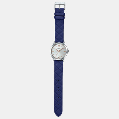 Enticer Women Quartz Silver Dial Analog Leather Watch A1482