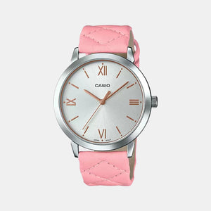 Enticer Women Quartz Silver Dial Analog Leather Watch A1483