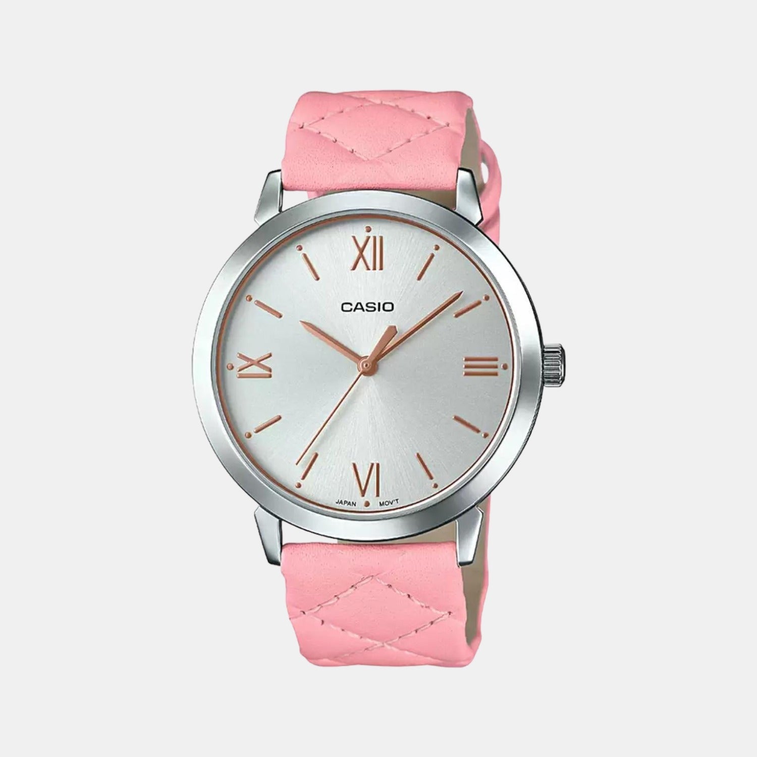 Enticer Women Quartz Silver Dial Analog Leather Watch A1483