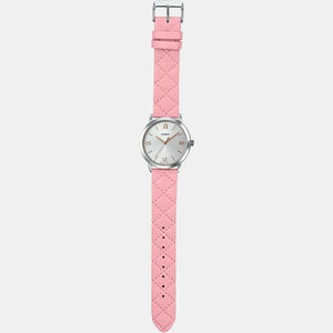 Enticer Women Quartz Silver Dial Analog Leather Watch A1483