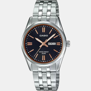 Enticer Women Quartz Black Dial Analog Stainless Steel Watch A1504