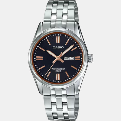 Enticer Women Quartz Black Dial Analog Stainless Steel Watch A1504
