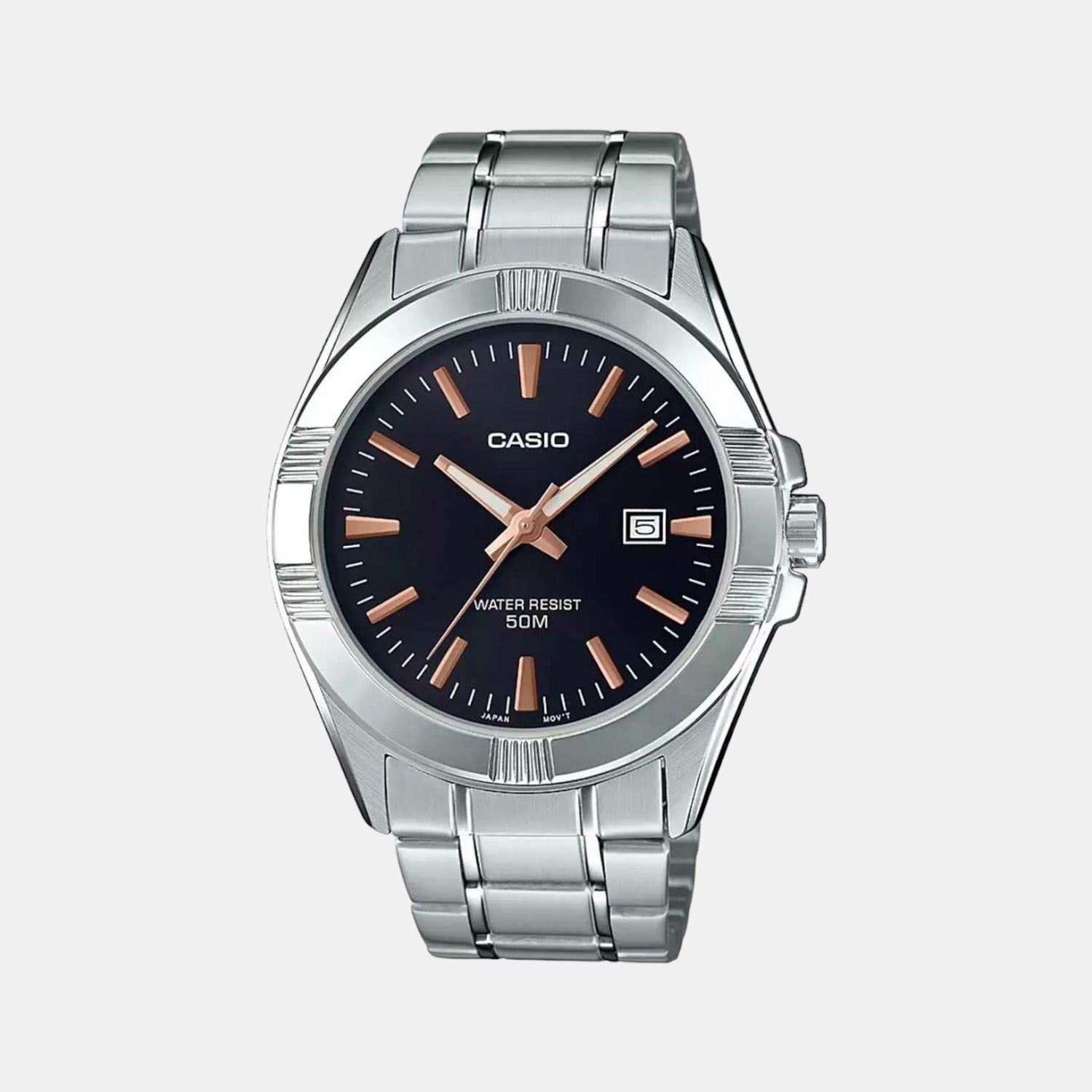 Enticer Men Quartz Black Dial Analog Stainless Steel Watch A1512