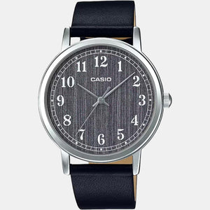 Enticer Men Quartz Grey Dial Analog Leather Watch A1521