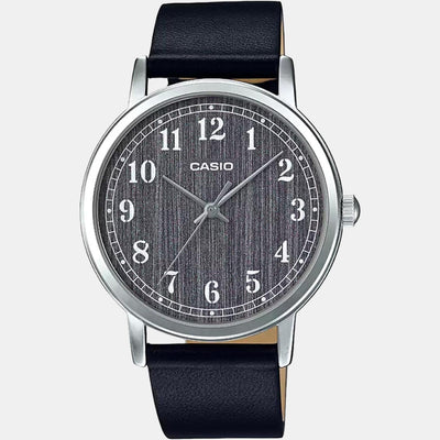 Enticer Men Quartz Grey Dial Analog Leather Watch A1521