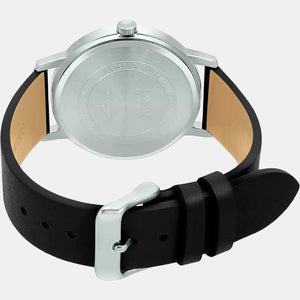 Enticer Men Quartz Grey Dial Analog Leather Watch A1521