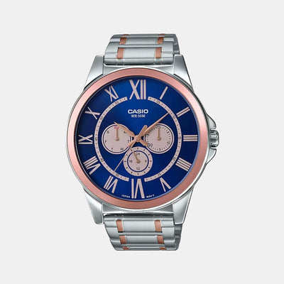Enticer Men Quartz Blue Dial Chronograph Stainless Steel Watch A1524