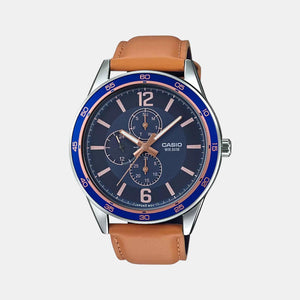 Enticer Men Quartz Black Dial Analog Leather Watch A1532