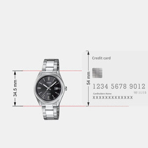 Enticer Women Quartz Black Dial Analog Stainless Steel Watch A1535