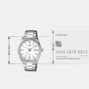 Enticer Men Quartz White Dial Analog Stainless Steel Watch A1539