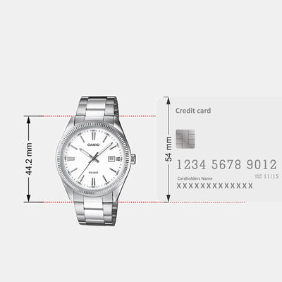 Enticer Men Quartz White Dial Analog Stainless Steel Watch A1539