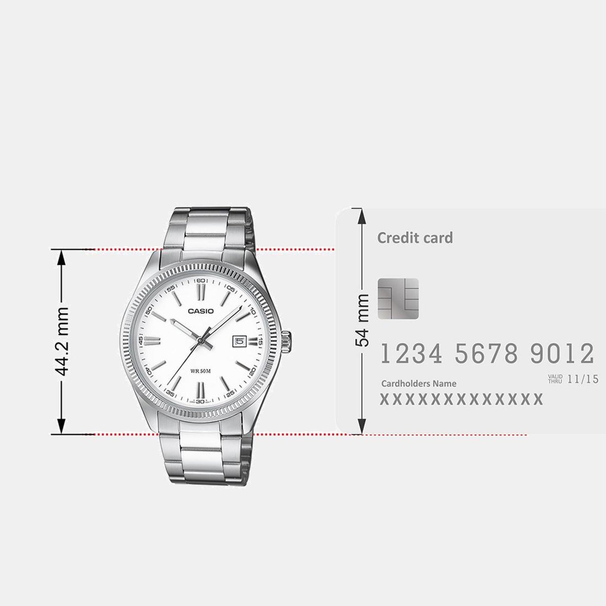 Enticer Men Quartz White Dial Analog Stainless Steel Watch A1539