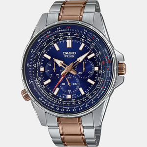 Enticer Men Quartz Blue Dial Chronograph Stainless Steel Watch A1568