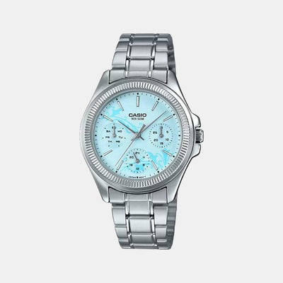 Enticer Women Quartz Blue Dial Chronograph Stainless Steel Watch A1572