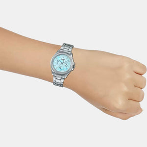 Enticer Women Quartz Blue Dial Chronograph Stainless Steel Watch A1572