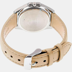 Enticer Women Quartz Yellow Dial Chronograph Leather Watch A1576