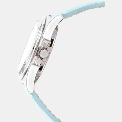 Enticer Women Quartz Blue Dial Chronograph Leather Watch A1579