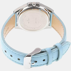 Enticer Women Quartz Blue Dial Chronograph Leather Watch A1579