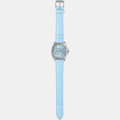 Enticer Women Quartz Blue Dial Chronograph Leather Watch A1579