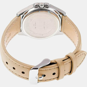 Enticer Women Quartz Silver Dial Chronograph Leather Watch A1581