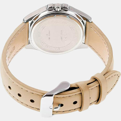 Enticer Women Quartz Silver Dial Chronograph Leather Watch A1581