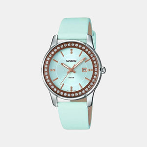 Enticer Women Quartz Blue Dial Analog Leather Watch A1583