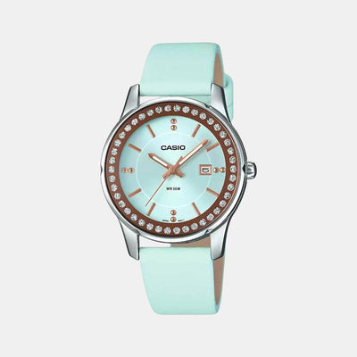 Enticer Women Quartz Blue Dial Analog Leather Watch A1583