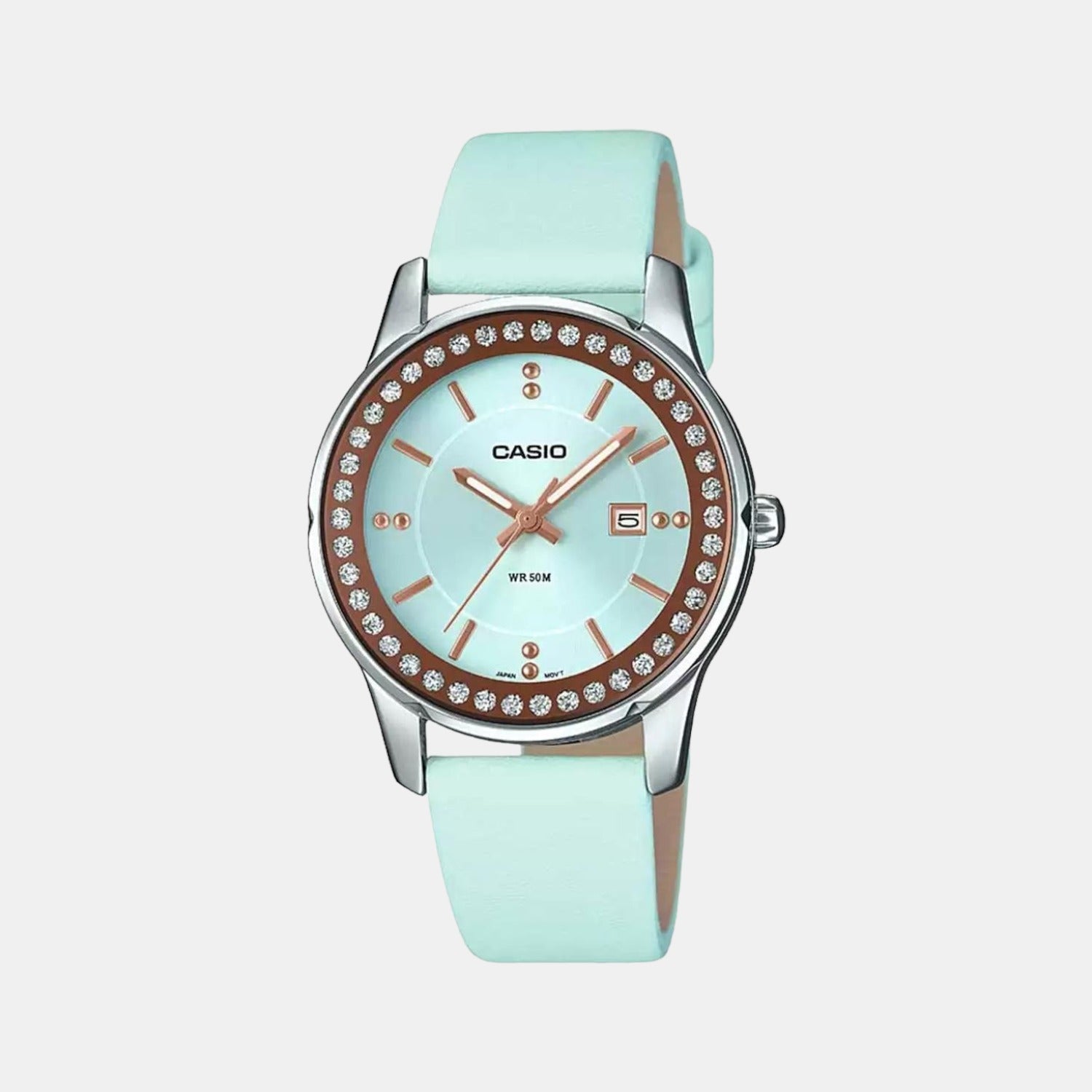 Enticer Women Quartz Blue Dial Analog Leather Watch A1583