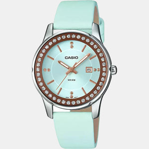 Enticer Women Quartz Blue Dial Analog Leather Watch A1583