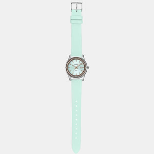 Enticer Women Quartz Blue Dial Analog Leather Watch A1583