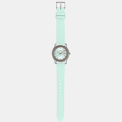 Enticer Women Quartz Blue Dial Analog Leather Watch A1583