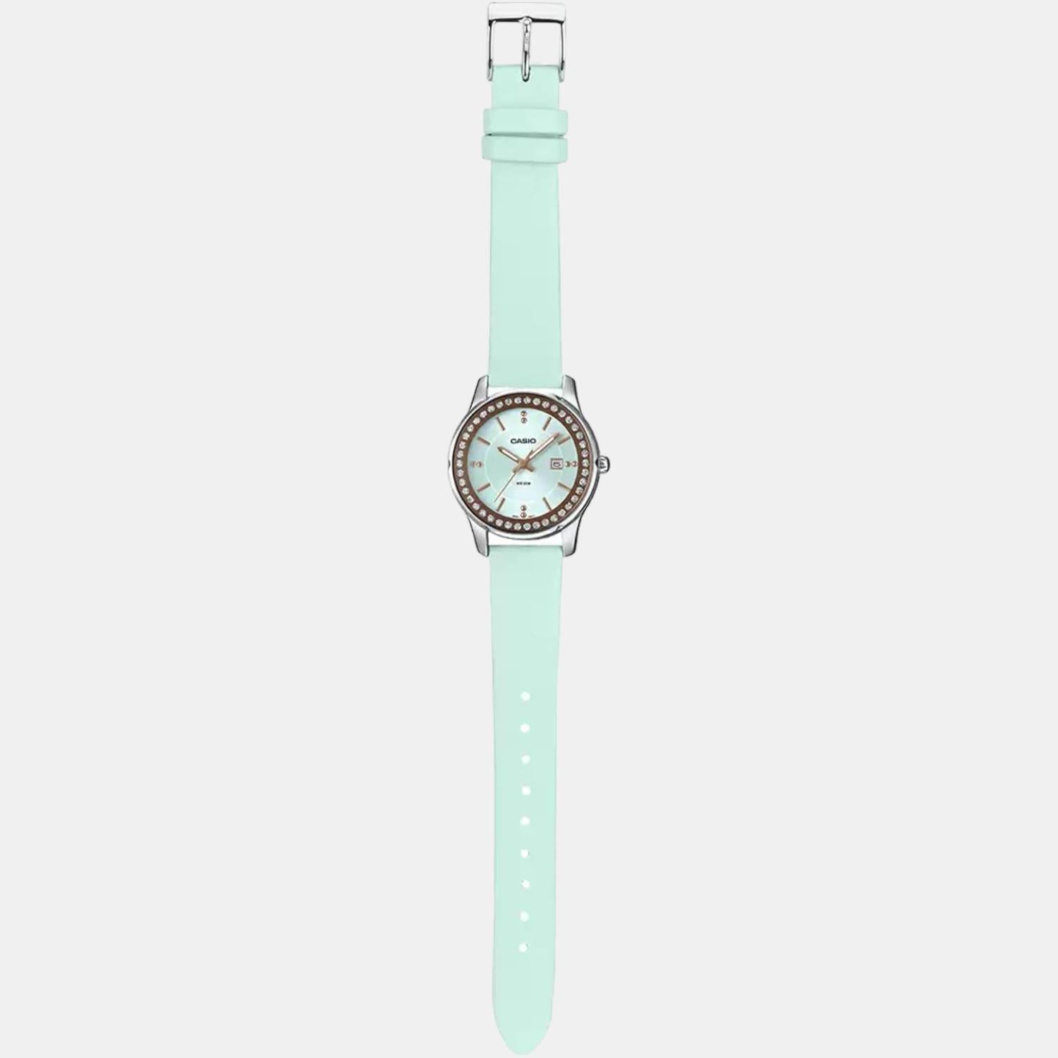 Enticer Women Quartz Blue Dial Analog Leather Watch A1583