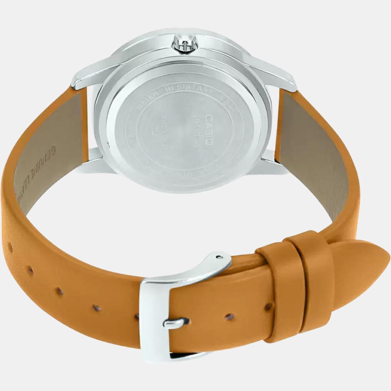 Enticer Women Quartz Silver Dial Analog Leather Watch A1586
