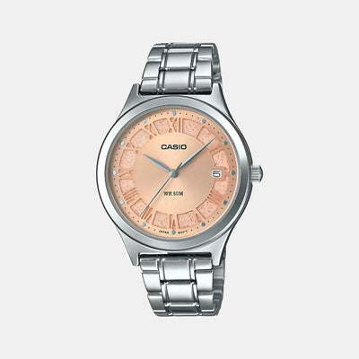 Enticer Women Quartz Rose Gold Dial Analog Stainless Steel Watch A1590