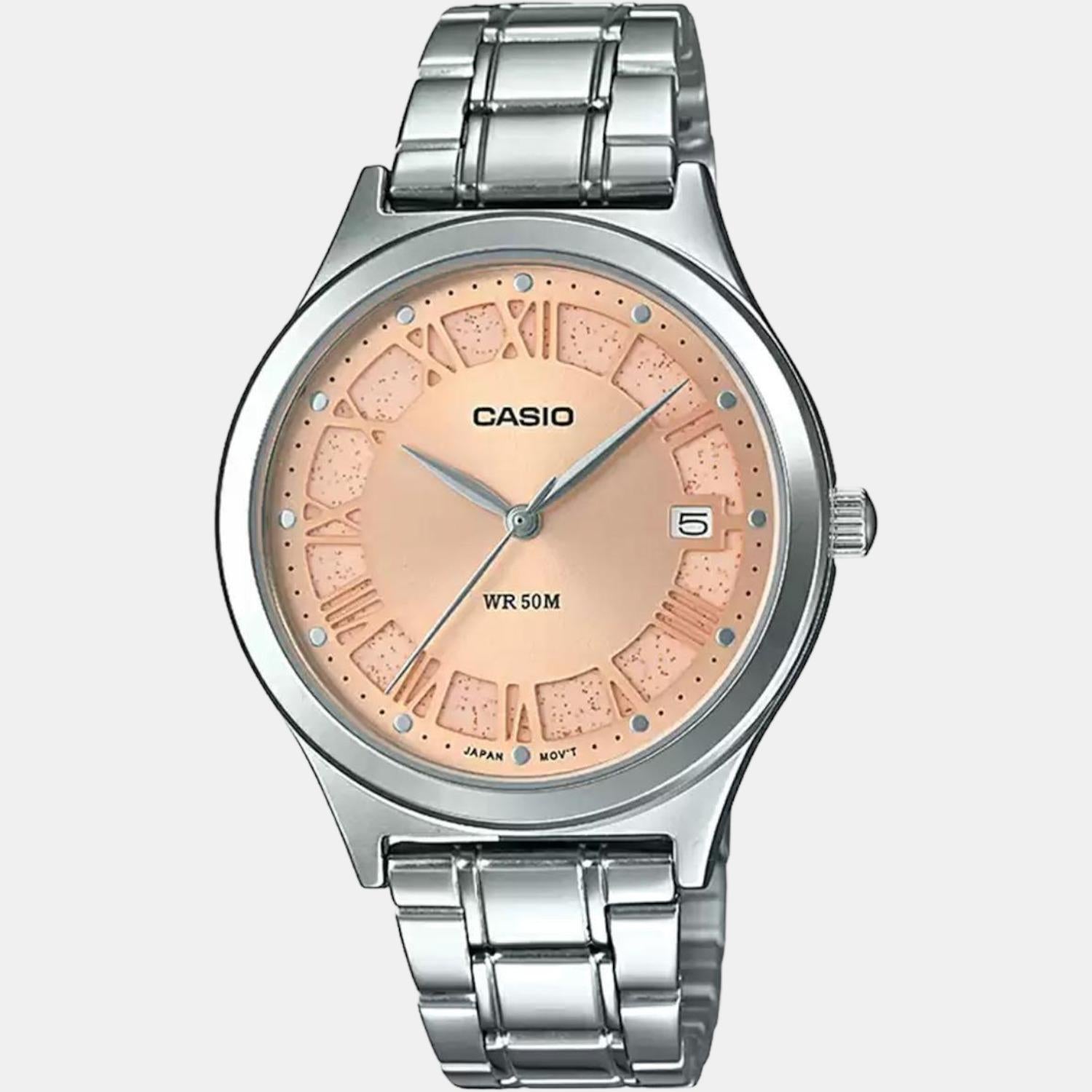 Enticer Women Quartz Rose Gold Dial Analog Stainless Steel Watch A1590