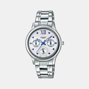 Enticer Women Quartz White Dial Chronograph Stainless Steel Watch A1597