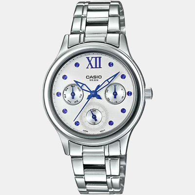 Enticer Women Quartz White Dial Chronograph Stainless Steel Watch A1597