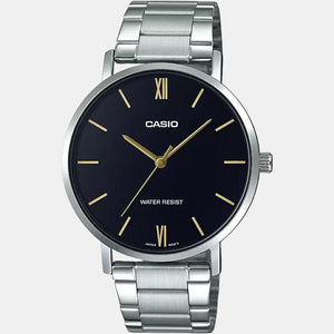 Enticer Men Quartz Black Dial Analog Stainless Steel Watch A1612