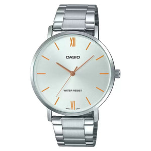 Casio Enticer Silver Dial Men 40mm