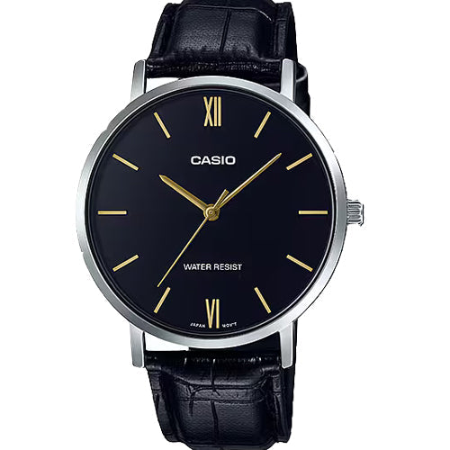 Casio Enticer MTP-VT01 series Black Dial Men 40mm A1615 MTP-VT01L-1B