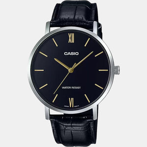 Enticer Men Quartz Black Dial Analog Leather Watch A1615