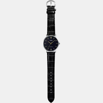 Enticer Men Quartz Black Dial Analog Leather Watch A1615